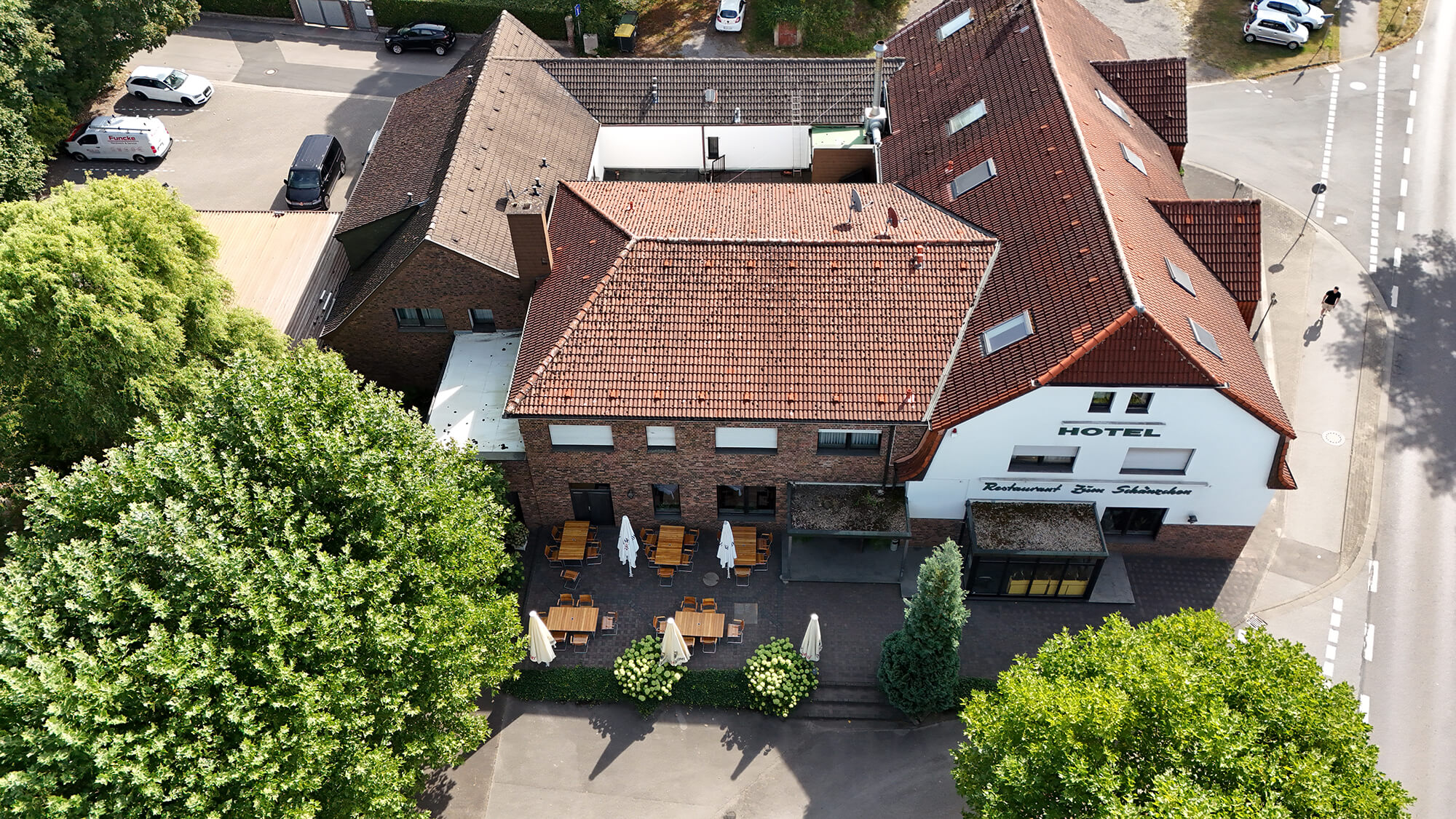Drohnenaufnahme vom Zum Schänzchen in Nettetal
